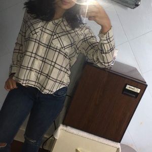 white and black flannel